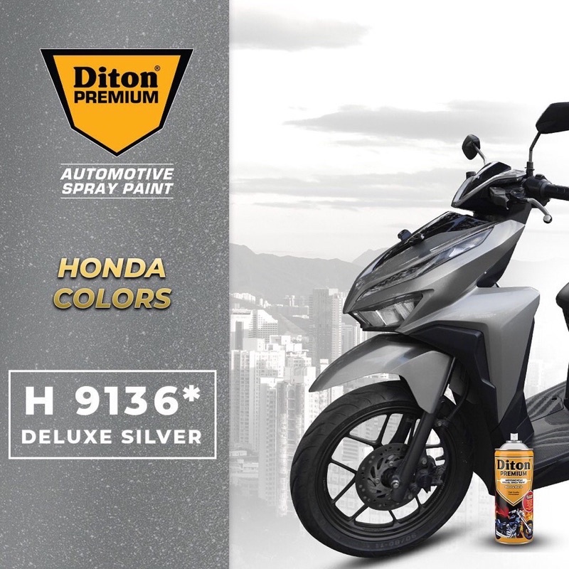 Pilox pylox Cat Semprot DITON PREMIUM Honda Beat 2020 / Vario 125 / 150 2018 2019 2020 2021 2022 Colors - Deluxe Silver H 9136 *