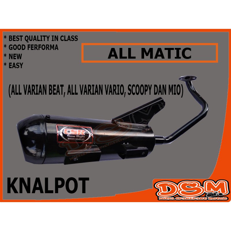 KNALPOT RACING CSR ALL MATIC / KNALPOT RACING CSR MODEL BOBOKAN / KNALPOT RACING / KENALPOT MATIC
