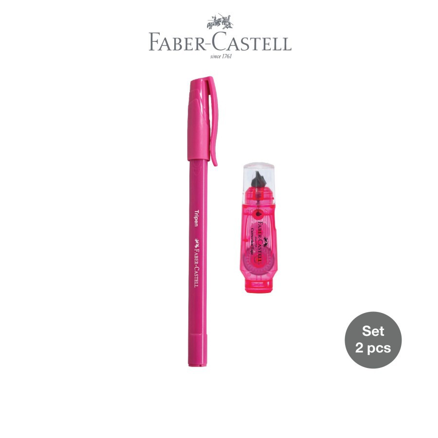 

Tripen Plus Correction Tape Faber-castell / Pulpen Faber-castell Tripen + Mini Correction Tape