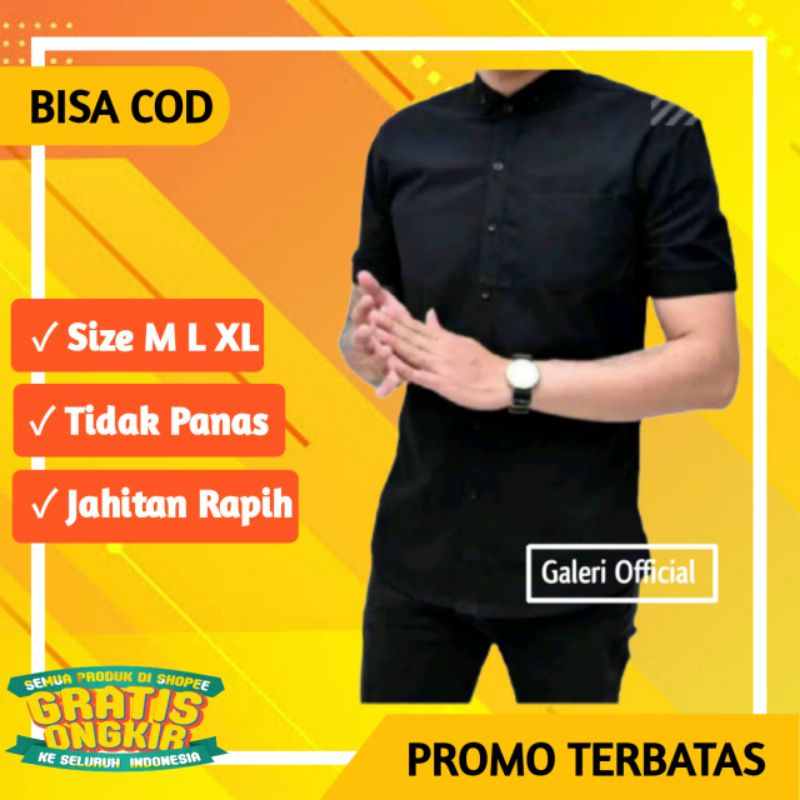 Kemeja hem kemeja Panajang Polos Pria Abu Abu Tua Hitam Termurah Terhitz