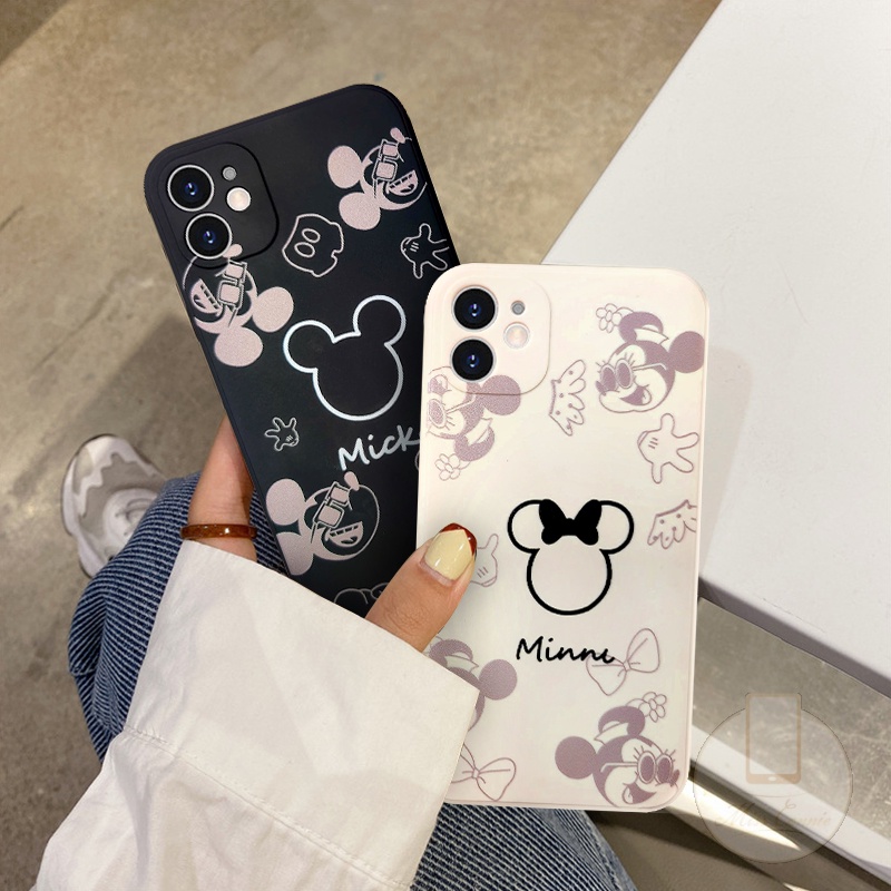 Redmi10 9A A1 12C 10C 9 9T 9C Nfc Mi POCO F4 X3 X5 M3 Pro F3 Mi 11 12 lite 10T 10 Redmi Note12 10 9 8 10Pro 10s 10Pro Plus Max Disney Case Couple Mickey Minnie Soft Lovers Case/Tempat Simpan Bekal