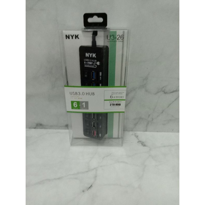 USB 3.0 hub 7port nyk U3 -26 / USB hub 7port / USB hub bagus / USB hub nyk