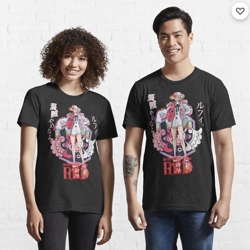 Tshirt Uta Movie Red Character Anime Manga One Piece Kaos Onepiece Bajak Laut Pirate Nakama Mugiwara