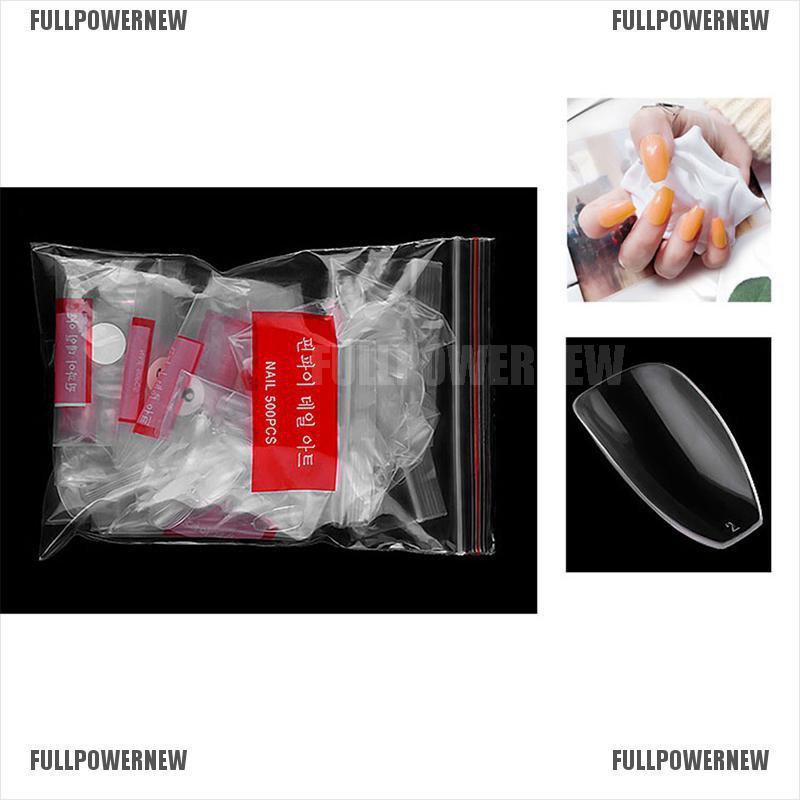 【 COD 】 flid 500Pcs Kuku Palsu Akrilik Gel UV untuk Manicure DIY [IFASHION]
