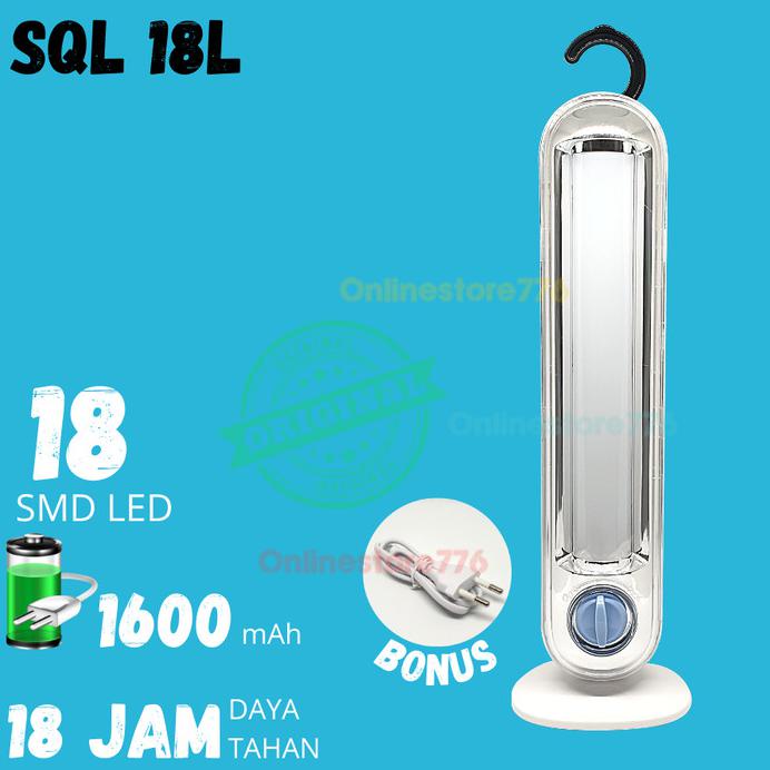 LAMPU SURYA SQL 18L FROSTED LAMPU EMERGENCY LAMPU SENTER DARURAT