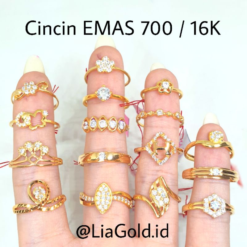 Cincin EMAS ASLI Kadar 700 / 16K ( TOKO MAS LIA GOLD BEKASI )  GC21