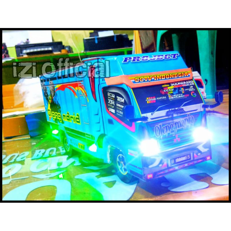 MINIATUR TRUK OLENG MINIATUR TRUK MURAH OLENG MANIA FULL LAMPU TERPAL RODA KAYU