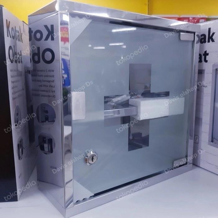 Box Kotak Obat Dinding Minimalis/ Kotak Obat P3K Stainless/Rak Lemari Obat