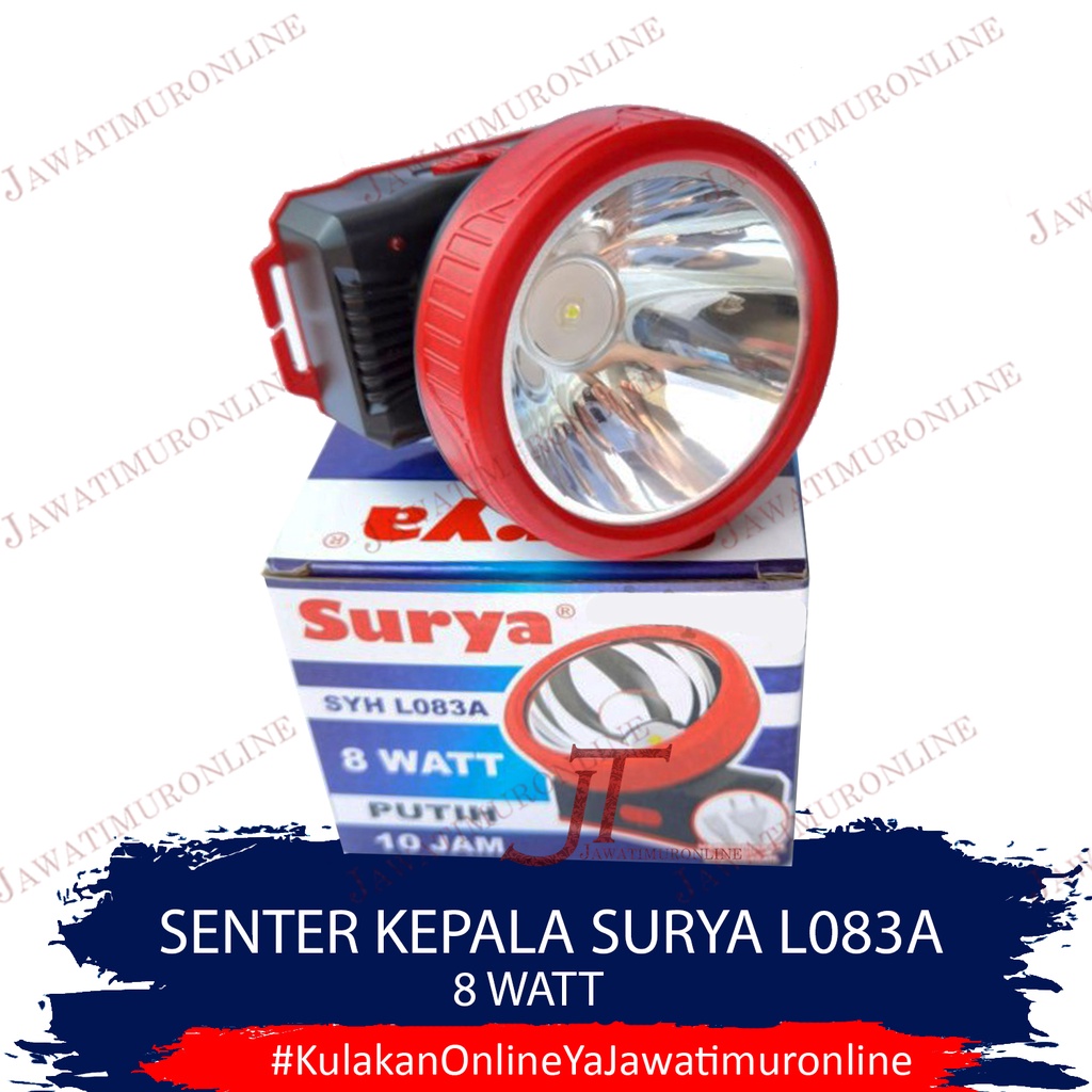 Senter Kepala Cas Surya LED Putih