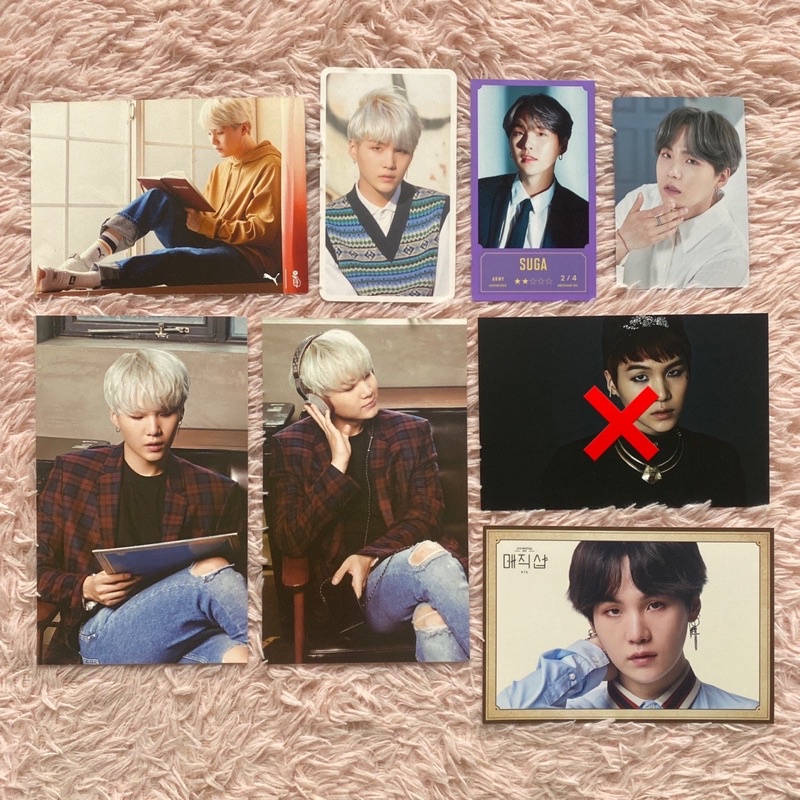 BTS Official Yoongi Postcard Photocard Armypedia Puma Dicon Bangbangcon BBC Mediheal 5th Muster Magi