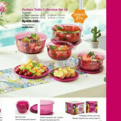 fuchsia table collection set (4)