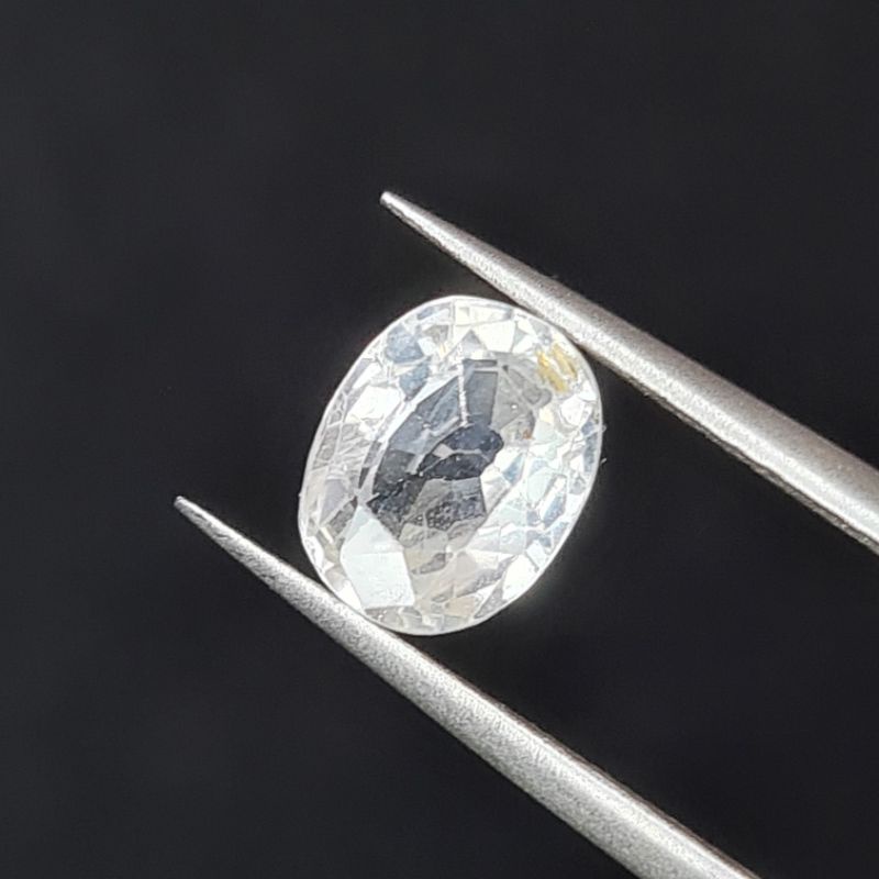 Natural White Sapphire 1.20ct Batu Safir Putih XT051