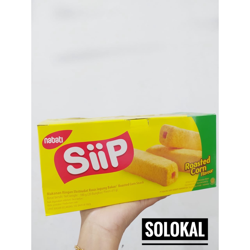 

NABATI SIP Nabati Siip 100g isi 20 Bungkus RASA JAGUNG BAKAR