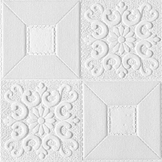 【WR】WALLPAPER 3D FOAM MOTIF BATIK WALLSTICKER WALL STIKER-35*35White