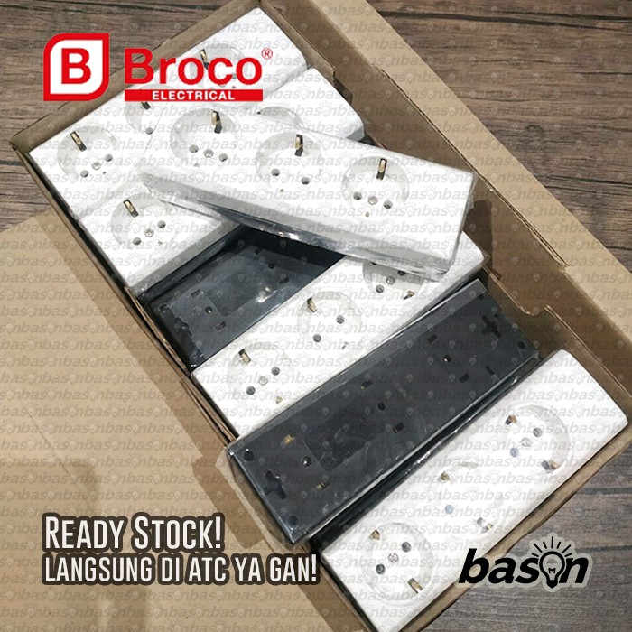 BROCO 15330 NCP 16A 250V SNI - Stop Kontak 3 Lubang tanpa kabel