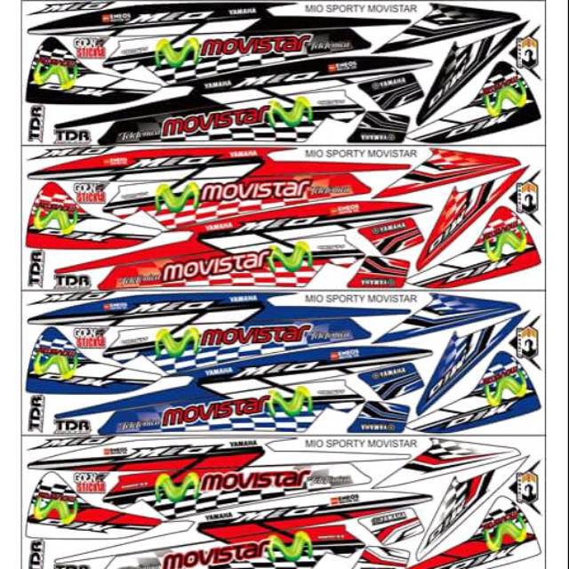 modifikasi motor mio m3 warna biru<br/> striping sticker motor yamaha mio sporty karakter dan grapic