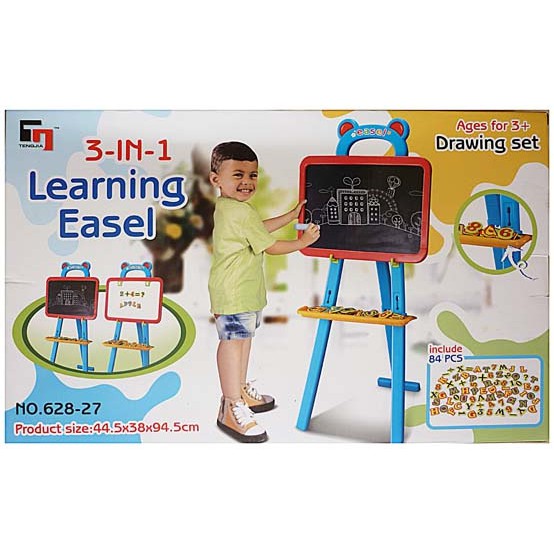 

Lumi Toys 3 IN 1 LEARNING EASEL BIRU PAPAN TULIS MAGNETIC