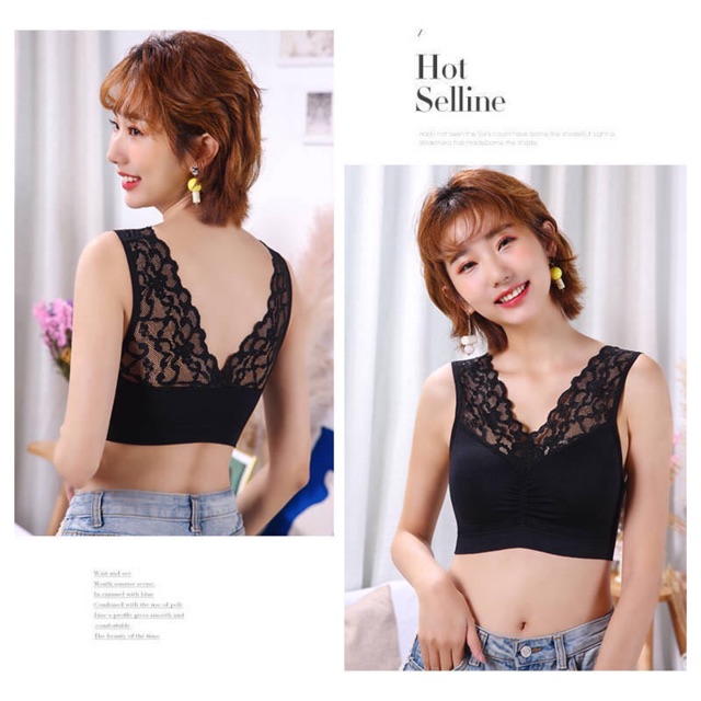 YAGOO - Bra Wanita Tanpa Kawat Bahan Halus Pakaian Dalam bralette Push Up Elastis Sexy dengan Busa bra08