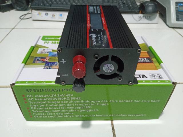 COD Power Inverter 1000 Watt Sunpro PI-10 Mengubah Arus DC Menjadi AC