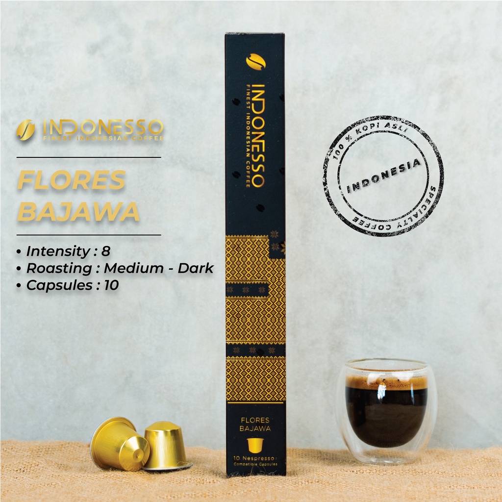 

Indonesso Kapsul Kopi Flores Bajawa Nespresso Compatible Coffee Capsules