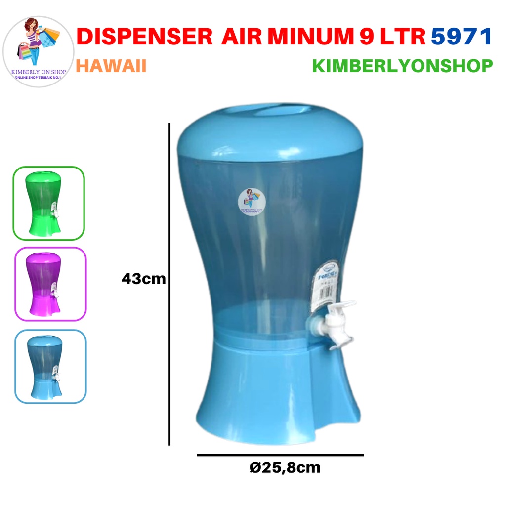 Dispenser Tempat Penyimpanan Air Foresta Water 9 Liter 5971 Hawaii