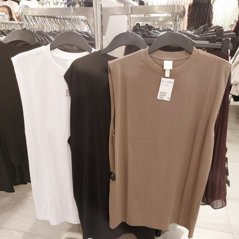 NEW H&M WOMAN KAOS ATASAN TANPA LENGAN