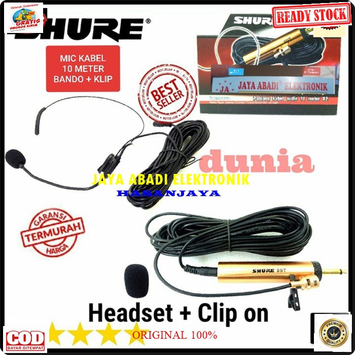 G61 Shure mic kabel headset jepit clip on kancing kerah baju condesor bando klip mik cable profesional pro vocal vokal karaoke mikrophone microphone audio sound system panggung dj studio sensitif aux YOUTUBER G61  BISA DIGUNAKAN SEGALA JENIS AUDIO  BISA J