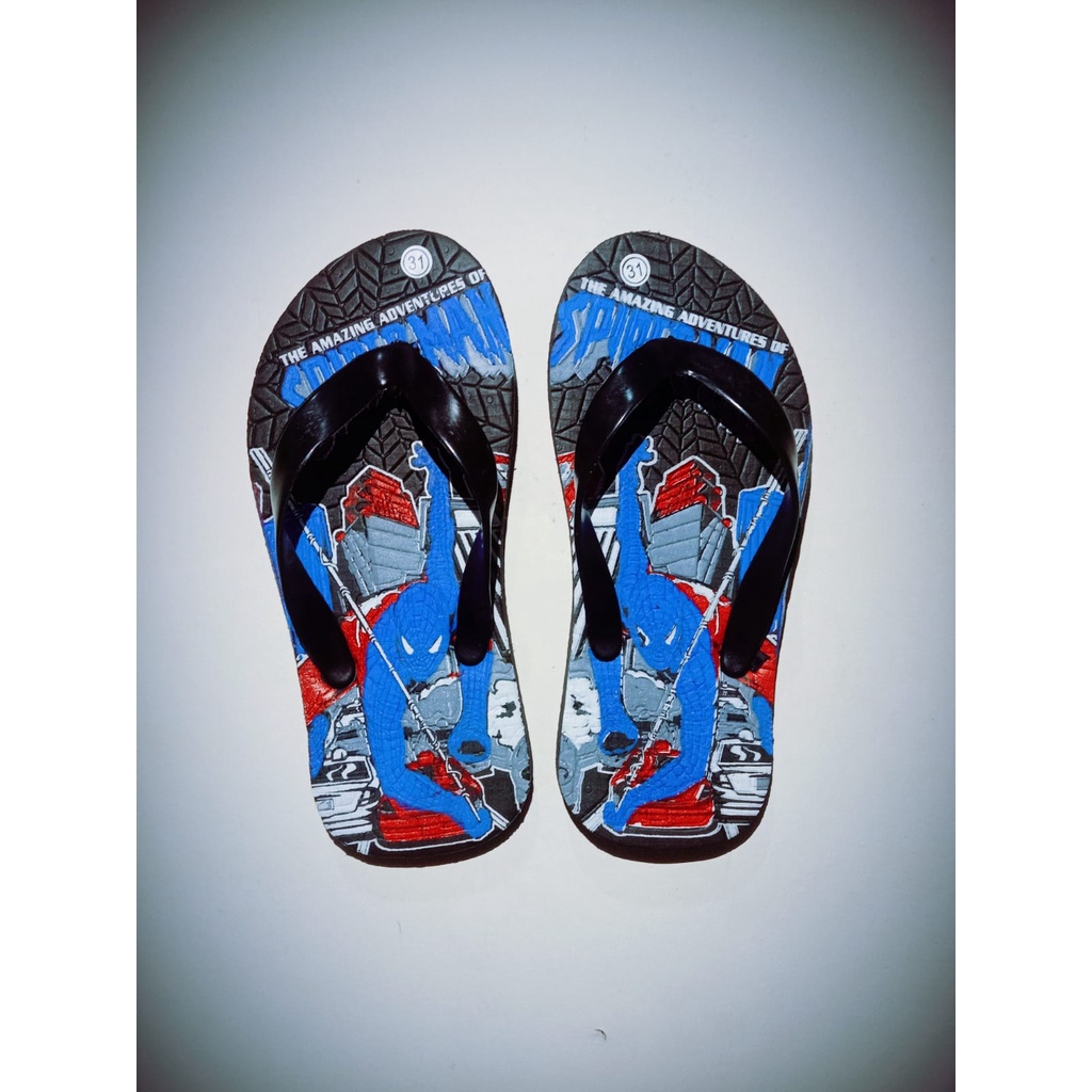 Sandal Jepit Sandal Anak Laki Laki Motif Spiderman