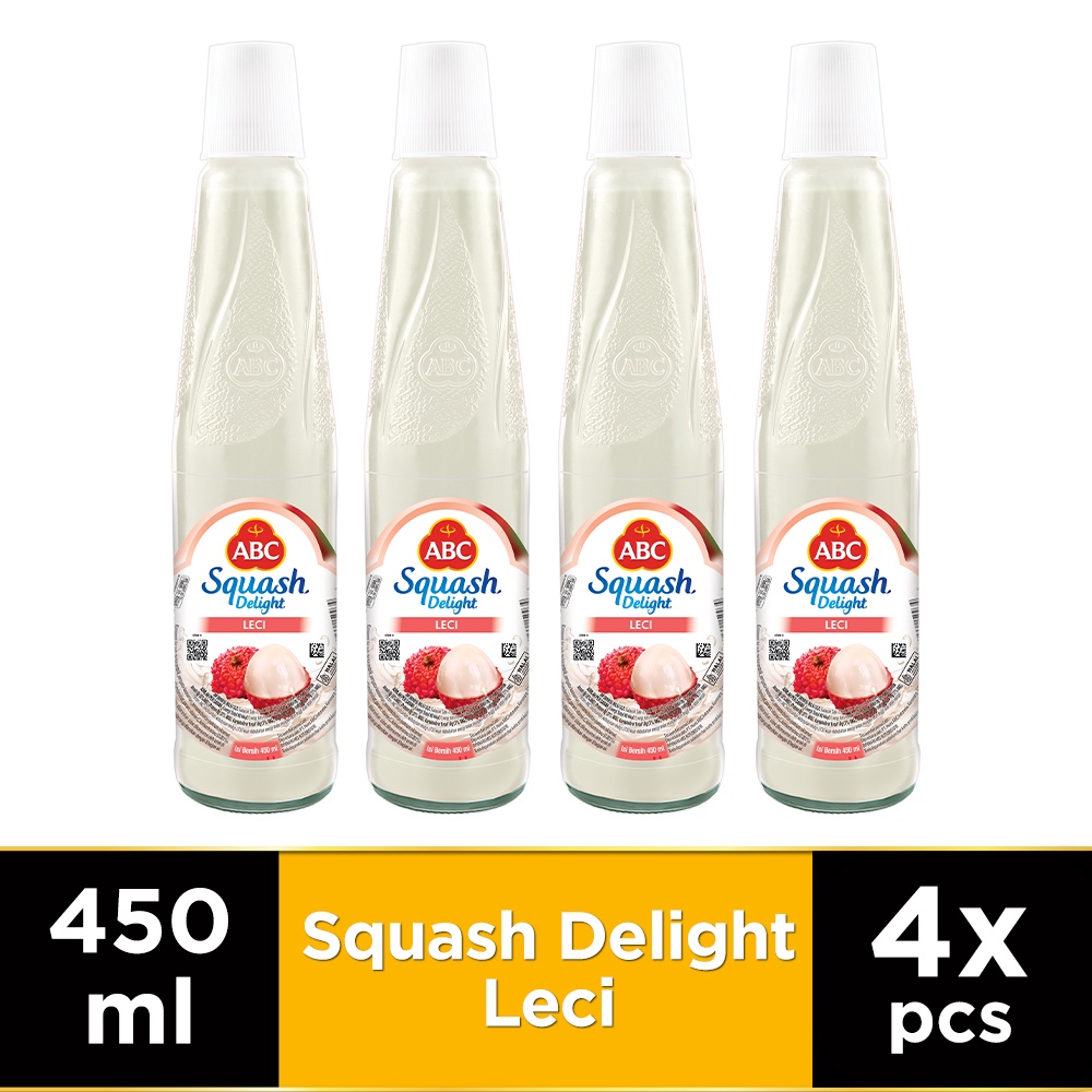 Jual Abc Sirup Squash Delight Leci 450 Ml Multi Pack 4 Pcs Shopee