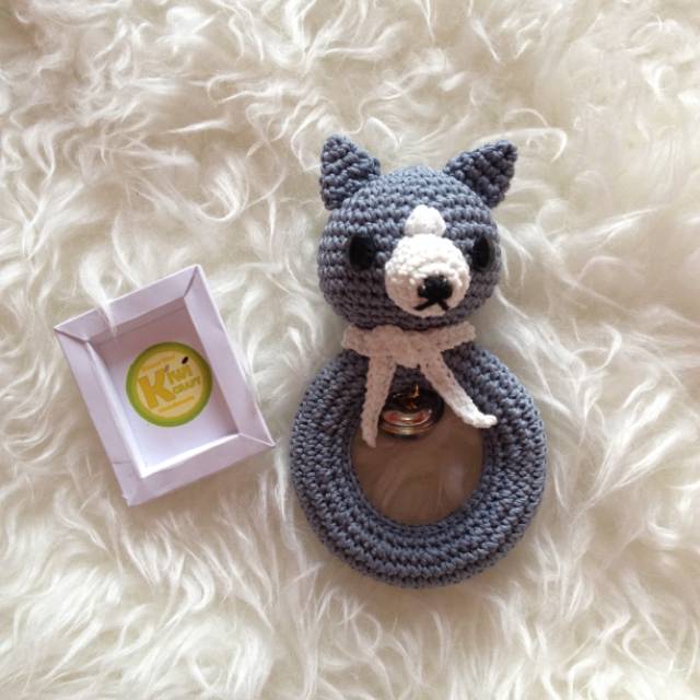 Mainan anak Krincingan lonceng anjing husky