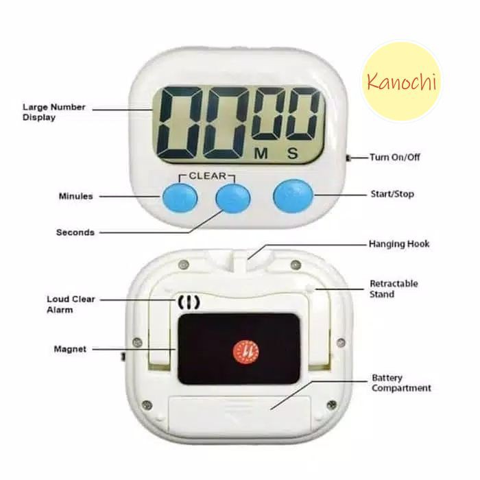 DIGITAL KITCHEN TIMER MASAK MAGNET JAM ALARM STOPWATCH ALAT DAPUR