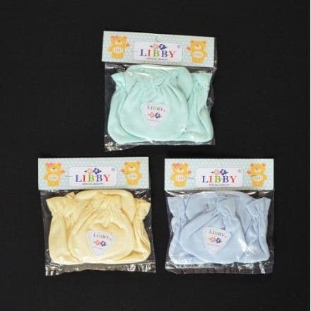 Libby SARUNG TANGAN KAKI Bayi Polos &amp; Motif / Mitten &amp; Booties / STK (1 Pasang/Pack)