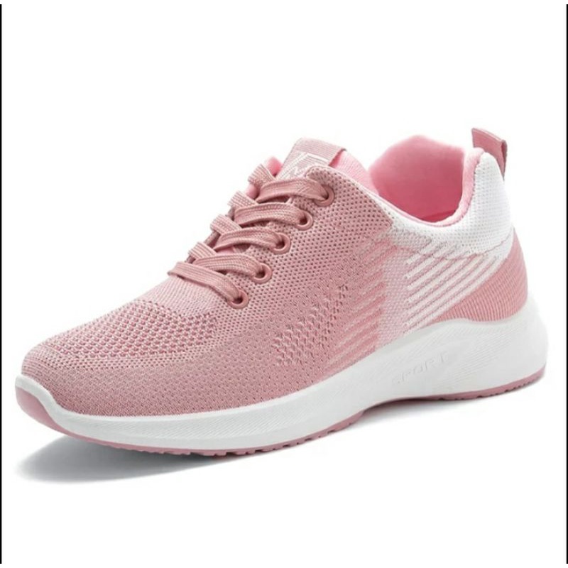 Sepatu Sneakers Wanita Sepatu Sneakers Wanita Import Sepatu Wanita Sport,Sepatu Senam Wanita-Peach