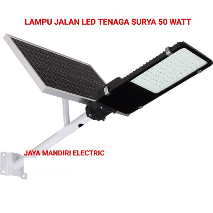LAMPU JALAN LED TENAGA SURYA 50W GARANSI 6 BLN PJU 50WATT 50 W WATT