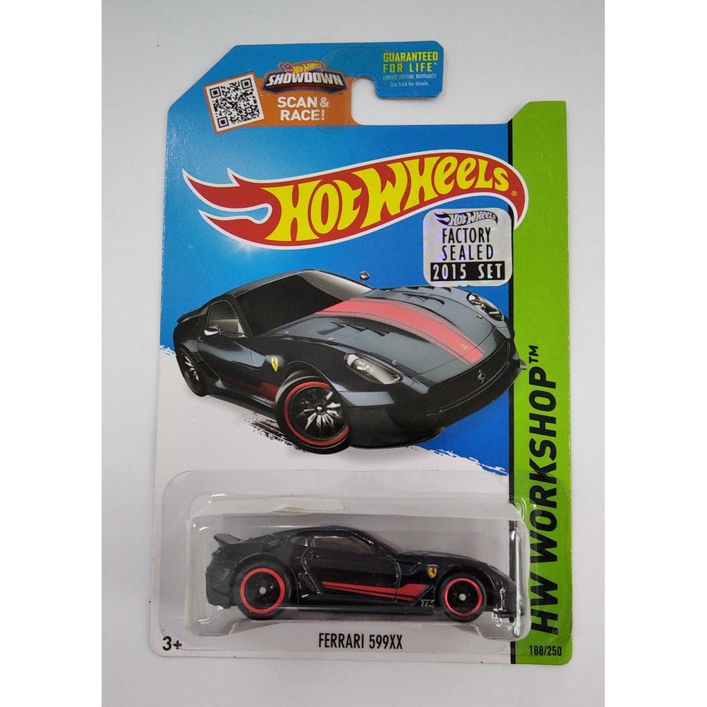 Diecast Hot Wheels Ferrari 599XX Black THS FS 2015 Super Treasure Hunt Factory Sealed $TH Muscle HW