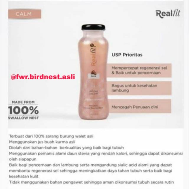 

Realfiit Calm (1 Box = 6 botol)