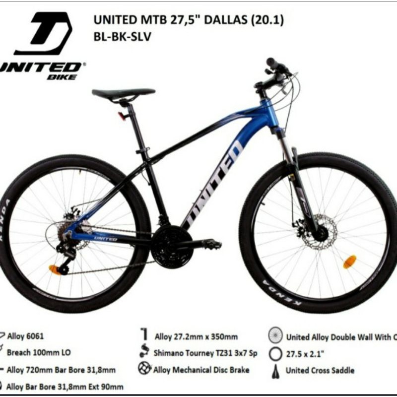 SEPEDA MTB UNITED DALLAS 27.5"