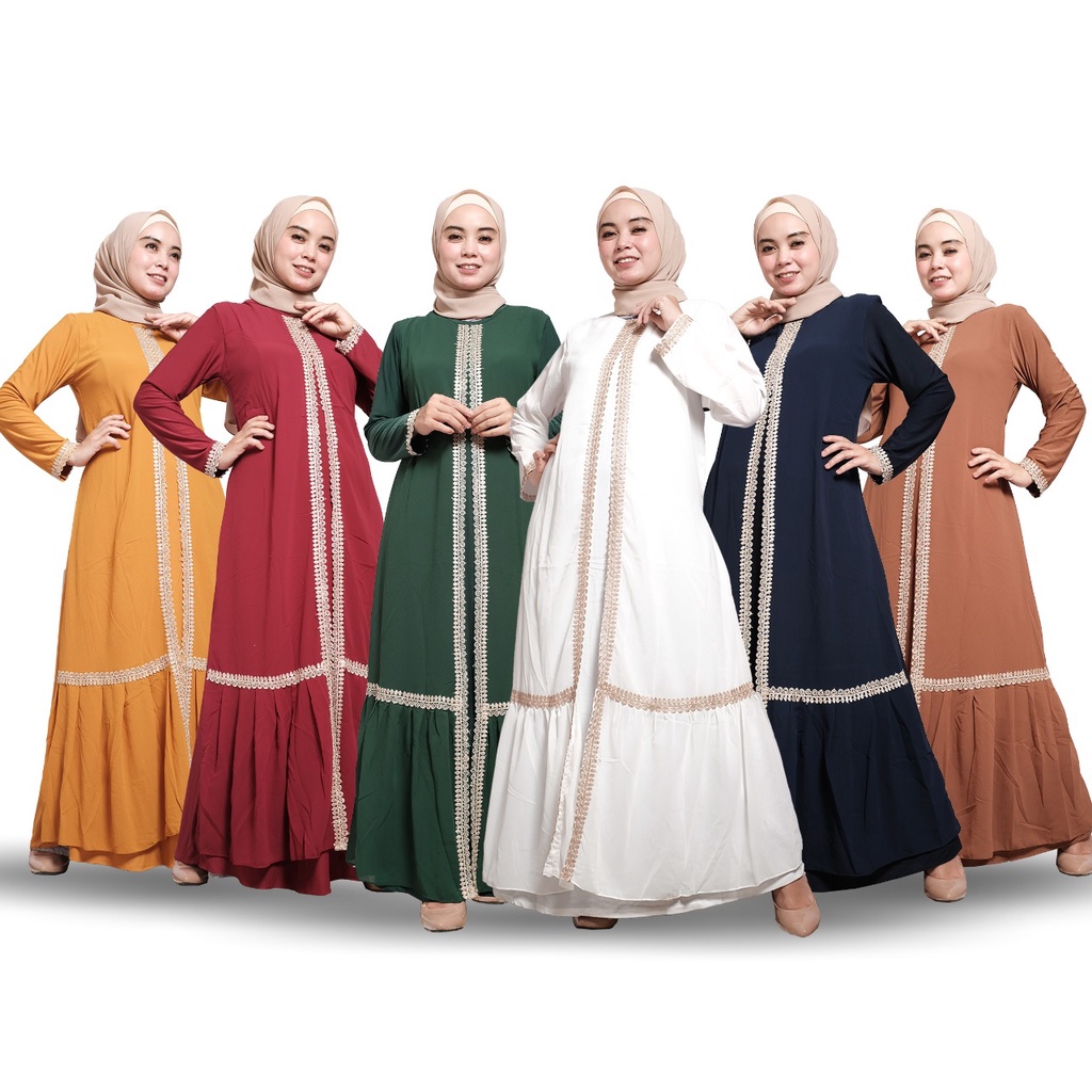 Abaya Turkey Jersey Mix Cerutty Layer KC-288