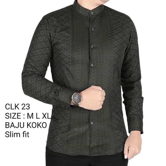 BAJU KOKO PRIA SLIM FIT KEMEJA KOKO SLIM FIT CLK23