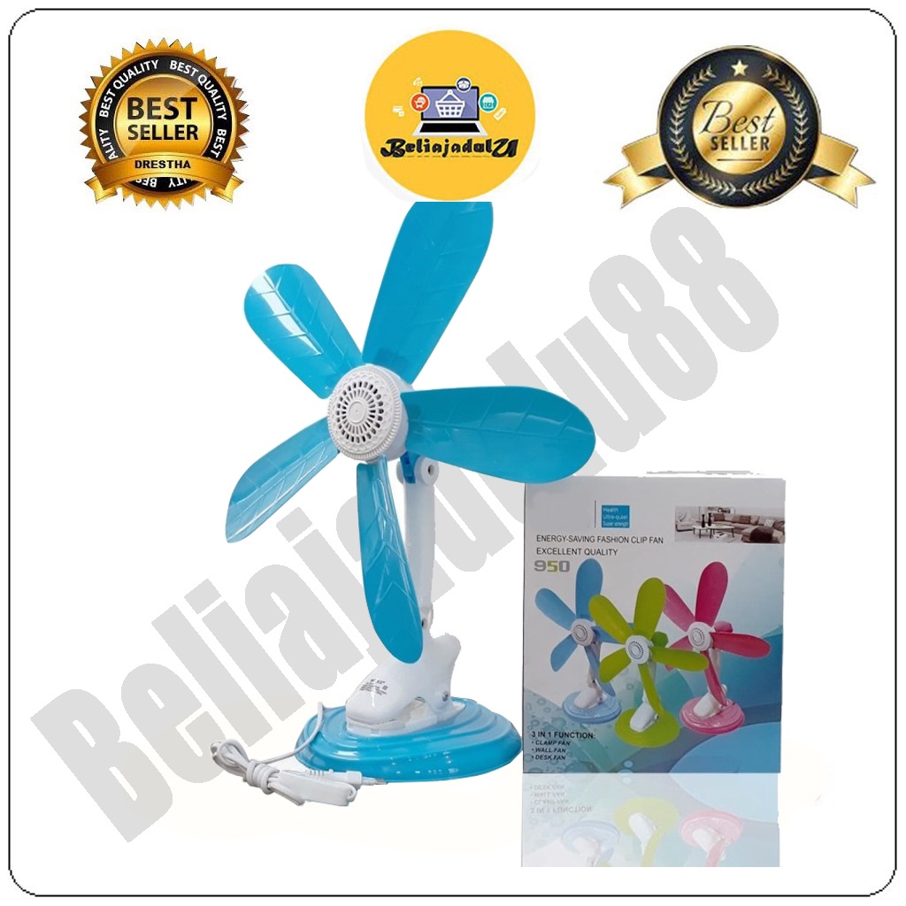 Beliajadulu88 Kipas Angin Listrik Jepit Clip Fan 3 in1 5 Baling-baling 20 Watt / 30watt