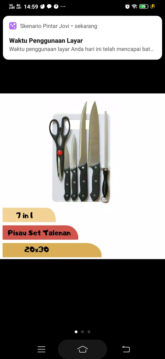 Pisau Dapur / Talenan Full Set / Pisau Serbaguna/ Set Pisau Dapur Murah / Pisau Dapur Lengkap 7in1