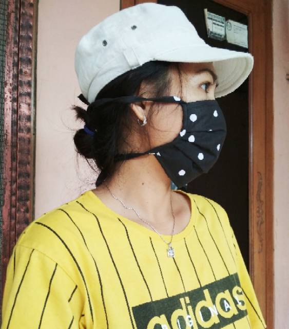 Masker kain 2 layer bahan cotton