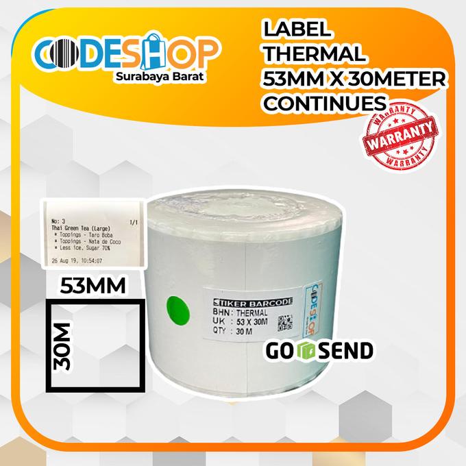 

langsung order saja] LABEL 53 MILIMETER X 30 METER THERMAL CONTINUES