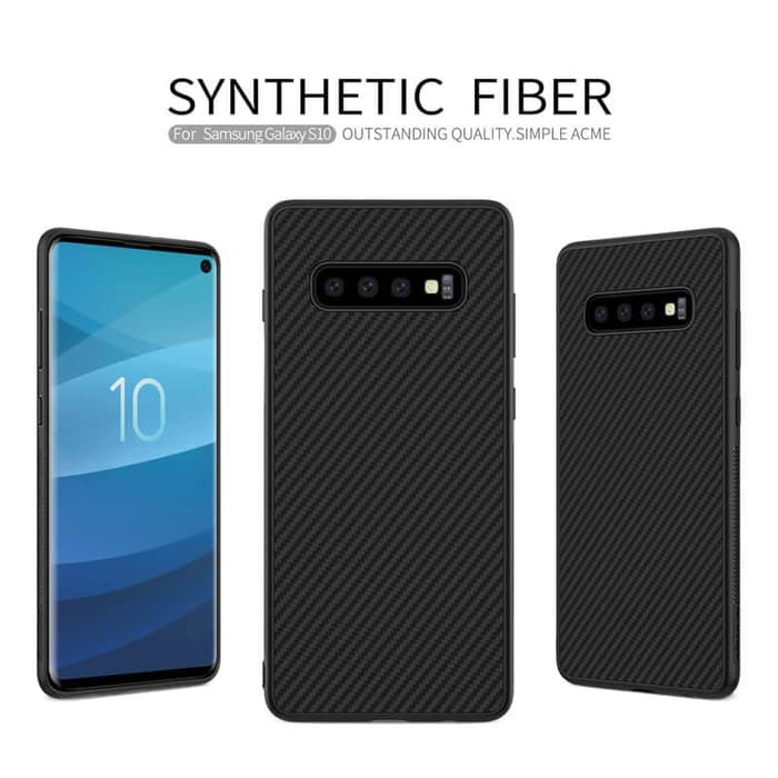 Hard Case SAMSUNG Galaxy S10 Nillkin Synthetic Fiber Carbon Casing Original