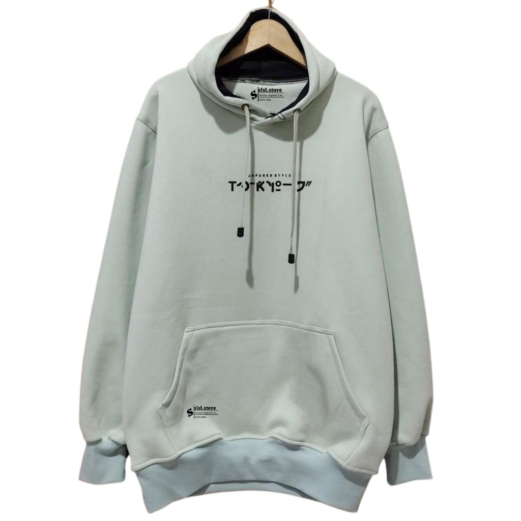 Hoodie Pria Terlaris Tokyo Japan (Jepang) Recomend Sweater Hodie Jumper Authentic Hijau Mints