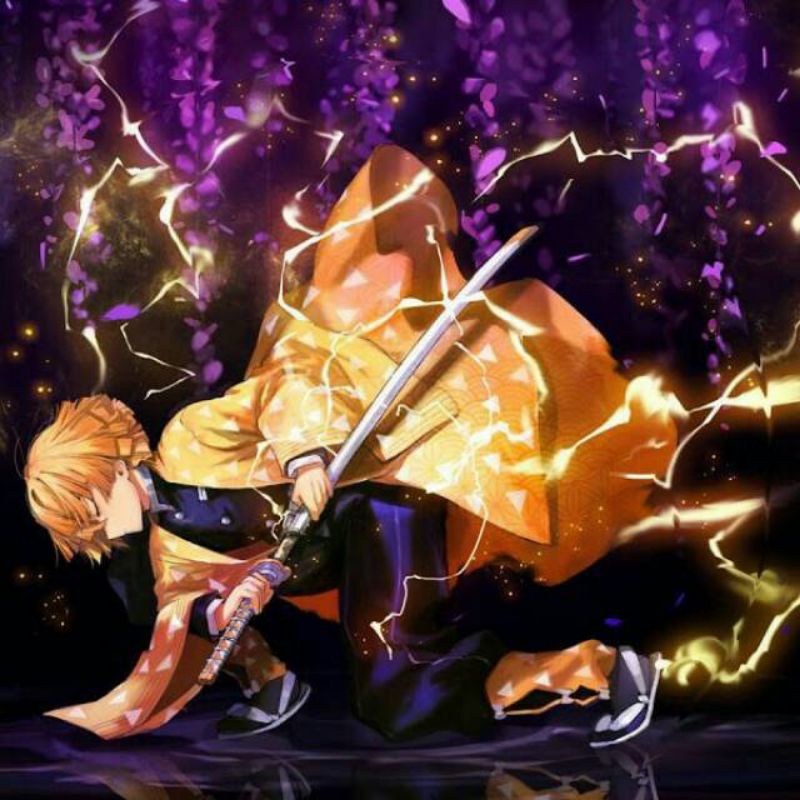 Pedang kayu cosplay anime zanitsu kimetsu no yaiba