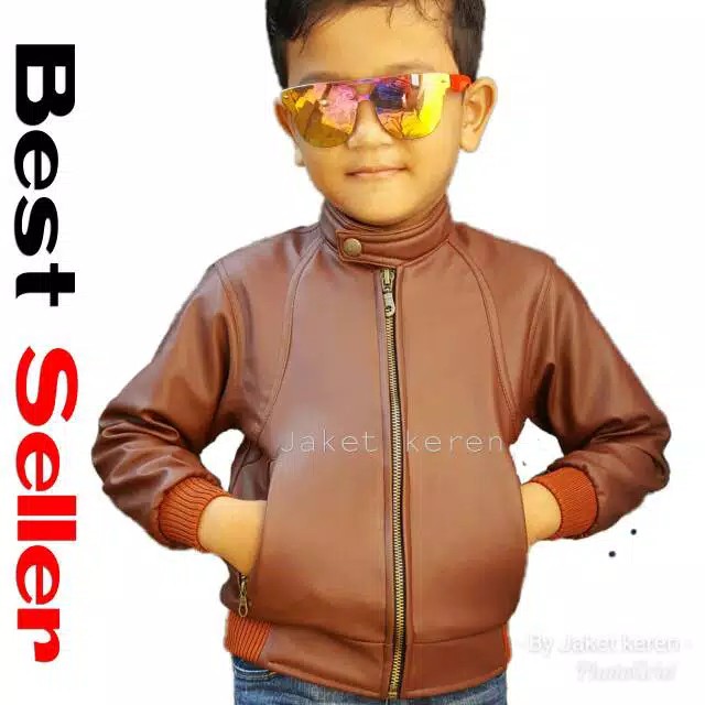 Jaket Kulit Anak Semi Kulit Laki Laki Cowok Cewek Perempuan Karakter Kualitas Premium Asli Garut