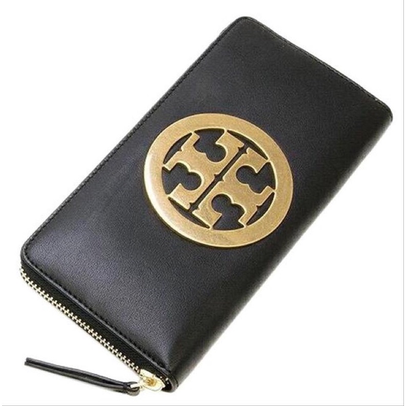 Tory Burch Black Charlie Zip Continental Wallet TB 54391