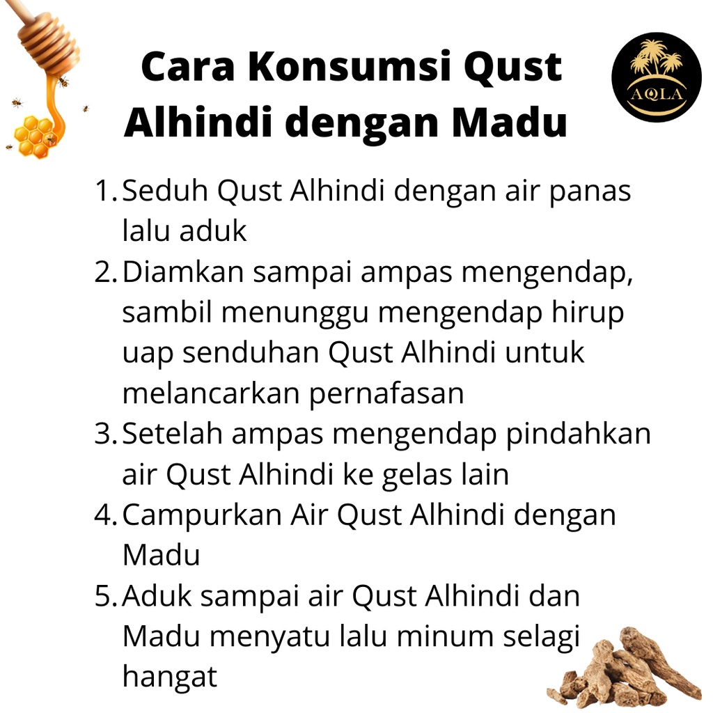 LEBIH HEMAT PAKET 'AAFIYAH / PAKET MADU YAMAN MARAI 250GR + QUST AL HINDI 50GR