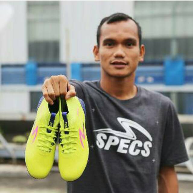 SEPATU FUTSAL SPECS ACCELERATOR INFINITY IN SOLAR SLIME/NAVAL BLUE/SCANDINAVIAN ORIGINAL BNIB